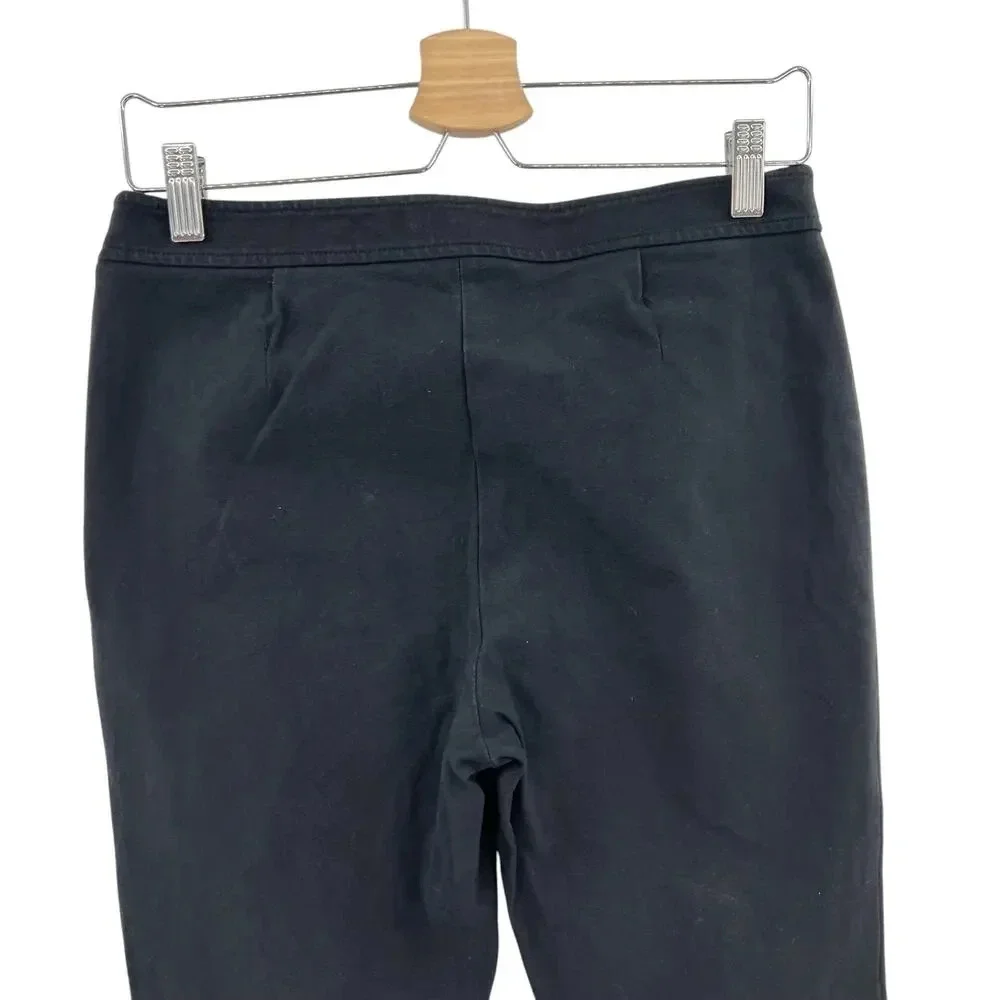 Tory Burch Black Skinny Ankle Paints with Coin Pocket Side Zip‎ Size 8